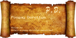 Posgay Dorottya névjegykártya